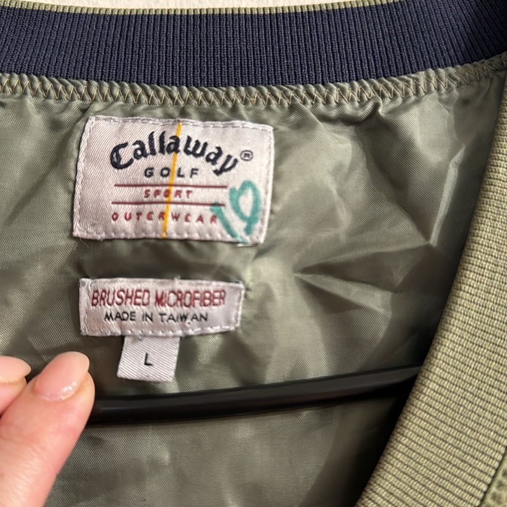 Callaway Men’s Green and Navy Golf Outdoor Pull Over Size L - Picture 3 of 5